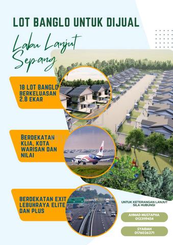 Tanah Lot Untuk Dijual Labu Lanjut / Kota Warisan Sepang 1