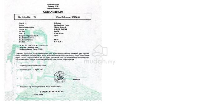 Tanah luas tepi pantai dekat Jambatan Tok Bali Pasir Puteh Kelantan 1