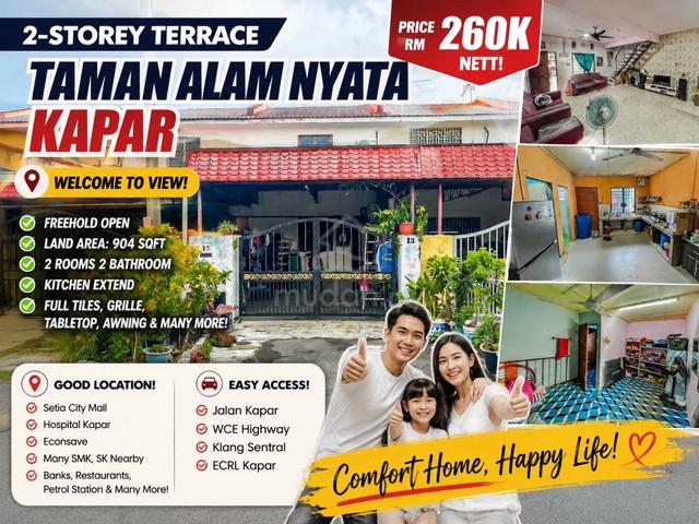 PALING MURAH🔥2-Storey Terrace Taman Alam Nyata Kapar 1