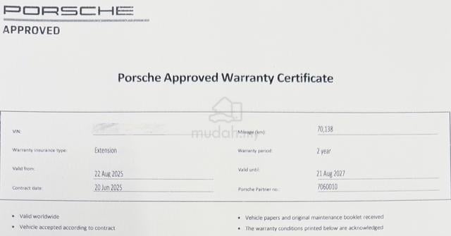 2017 Porsche MSIA WARRANTY 2027 MACAN FACELIFT 2.0 - 4