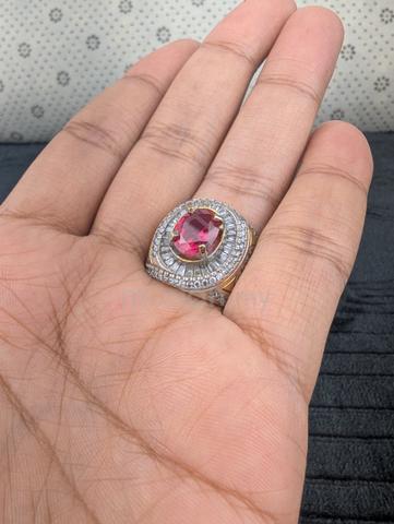 Cincin Permata Delima Siam Ring Micro Setting - photo 4 of 5