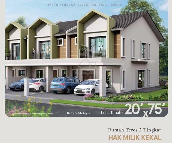 Teres 2 tingkat Jalan Kenanga Telok Panglima Garang FREEHOLD 1