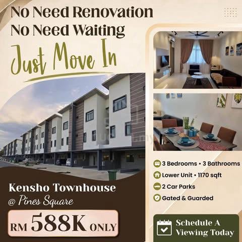 Brand New Kensho Townhouse For Sale at Pine Square Kuching 1