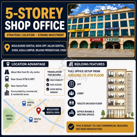 Shop Lot For Sale - Sentul Raya Boulevard Kualalumpur 1