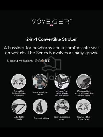 Voyeger Series 5: 2-in-1 Convertible Stroller | Bi - photo 3 of 6