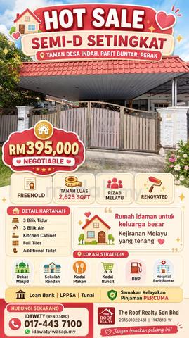 Semi D Renovated dekat dengan Hospital Parit Buntar 1