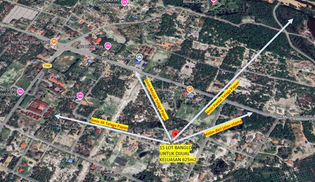 15 Lot Banglo Telaga Papan,Setiu 450m sahaja dari jalan utama 1