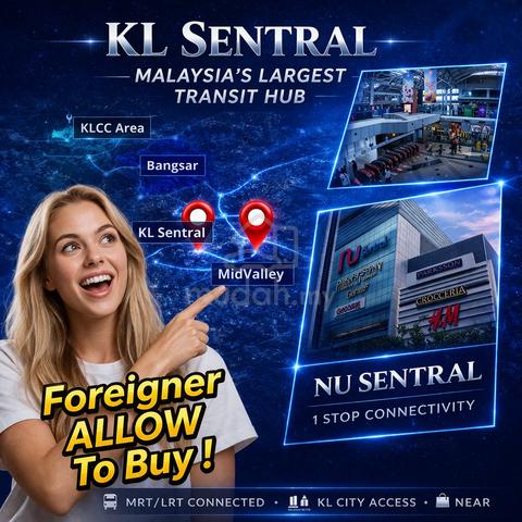 Near Brickfield 100M LRT Monorail【 DUALKEY BEST-INVEST 】Next KLSentral 1