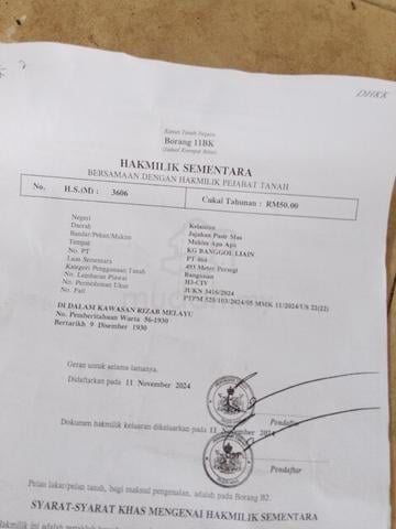 Tanah gelang mas 1