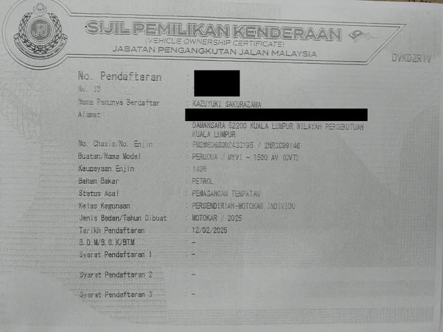 2025 Perodua Myvi 1.5 Av 15,000km Japaness Owner - 2