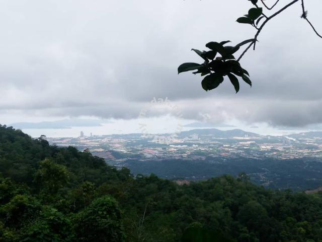 Menggatal kokol hill land view kk town sunset beach mount kinabalu 2