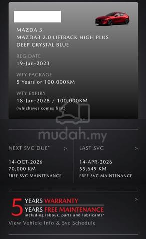 Mazda 3 2.0 GVC HIGH PLUS LIFTBACK F/SERVICE WRTY - 5