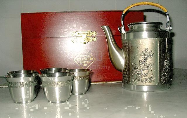 Vtg. Royal Selangor Pewter Tea Set - Four Seasons - Home
