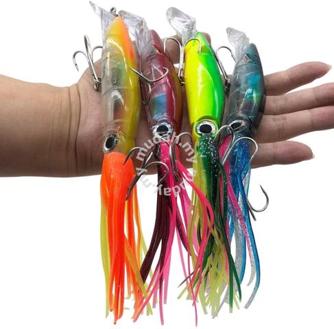 Squid Lure , Gewang Sotong 13.5cm 41g Treble Hook - Sports & Outdoors for  sale in Shah Alam, Selangor