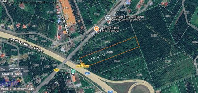 Tanah Tepi Highway Di Bandar Baharu, Kedah Untuk Dijual 1