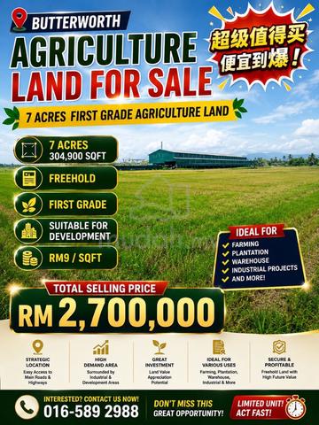 7 Acres First Grade Agriculture Land for Sale - 7 Acres - 304900sqft 1