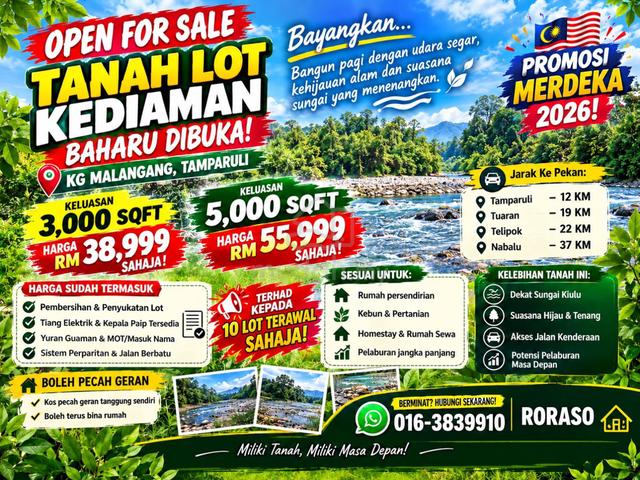 Tanah Murah + Suasana Sungai — SIAPA CEPAT, DIA DAPAT! 1