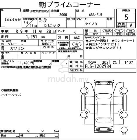 Honda Civic Type R blue grey New 6A 5A Civic FL5 - 2