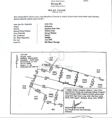 Lot Banglo berhampiran Wakaf Bharu 1