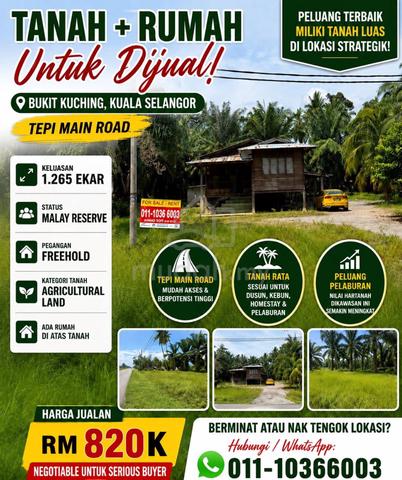 Tanah Tepi Main Road Bukit Kuching 1