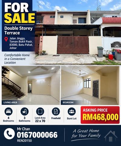 Double Storey For Sale @ Tmn Bukit Pasir 1