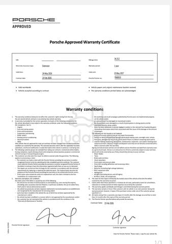 PORSCHE MACAN 3.0 S (A) Warranty by Porsche - 3
