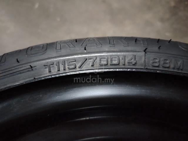 Toyota SPARE TYRE 12&14 INCH 4H PCD100 FOR PERODUA - photo 2 of 6