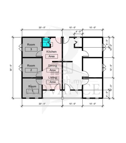 Tanah 1100 sqft dan 4 Unit Rumah Bukit Changgang 1