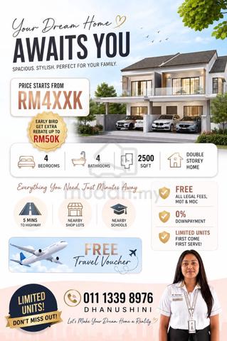 0%,leasehold,full loan,double storey,1500 1