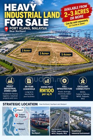 Heavy Industrial Land for Sale | 🏭 Port Klang, Malaysia 1
