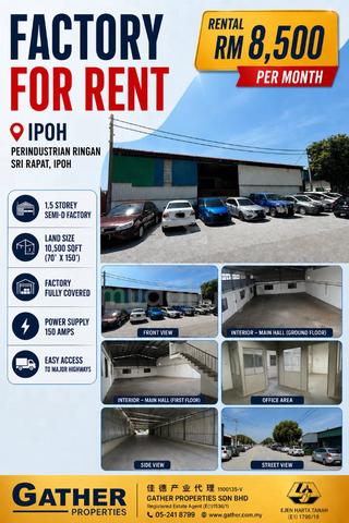1.5 Storey Semi-D Factory For Rent, Sri Rapat, Ipoh 1