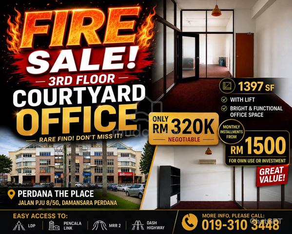 Fire Sale 3rd Floor Courtyard Office@Perdana The Place, D'sara Perdana 1