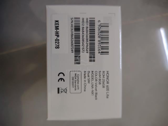 honor 600 lite 5g 256gb velvet black brand new in  - photo 3 of 3