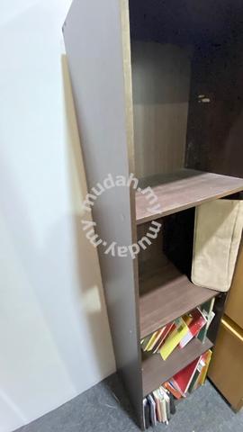 4 Tier Dark Brown Wood Shelf Bookrack, Dark Brown Wooden Bookcase