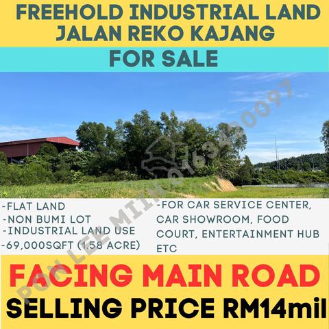 Jalan Reko Kajang Industrial Land for Sale-Facing Main Road, Freehold 1