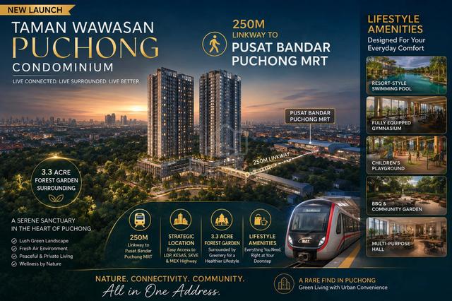 New Launch Tmn Wawasan Condo Linkway to Bandar Puchong LRT 1