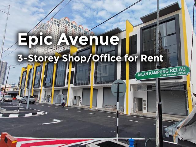 Epic Avenue Bayan Lepas 3-Storey Shop Office for Rent | Main Road 1