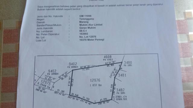 Terengganu Bukit Payung Freehold Land For Sale 1