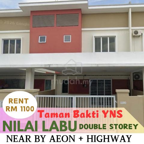 RENT‼️ NILAI LABU TAMAN BAKTI YNS DOUBLE STOREY|4r3b|brand new 1