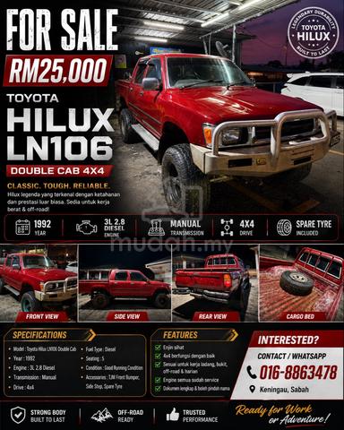 1995 Toyota HILUX 2.8 MY95 LN106R (M) - 2