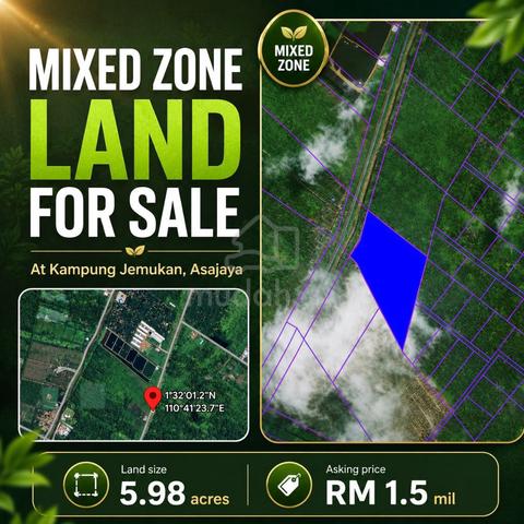 Mixed Zone Land at Asajaya For Sale 1