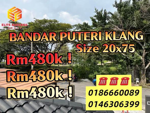 FULL LOAN Renovated Bandar Puteri Klang 20x75 EXTRA PARK LOT 1