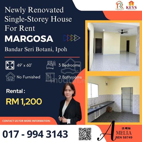 Newly Renovated Corner Single Storey House For Rent 1