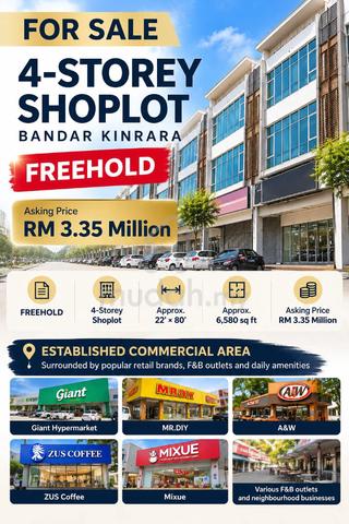 4sty Shoplot in Bandar Kinrara Puchong 1