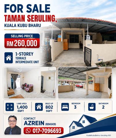 Taman Seruling, Kuala Kubu Bharu For Sale - Extended Kitchen Area 1