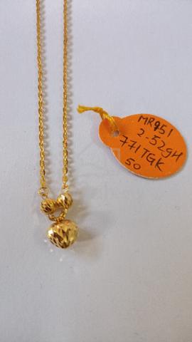 baby gold necklace 916 2.52gram  - photo 2 of 4