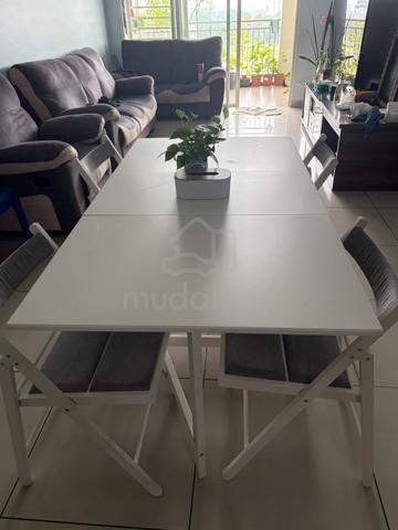 NORDEN / FRÖSVI Table and 4 chairs, white/Knisa - photo 2 of 2