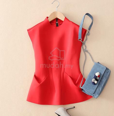 Classic Women Sleeveless Top Red Dress - photo 3 of 3