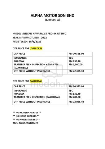 2022 Nissan NAVARA PRO-4X 2.5L (A) HARGA LELONG - 3