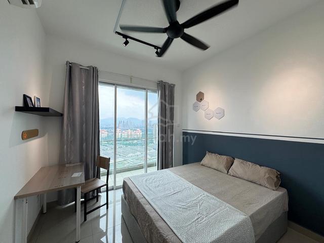 Fully Furnished Balcony Room At Sentul Village For Rent-Female Unit 1